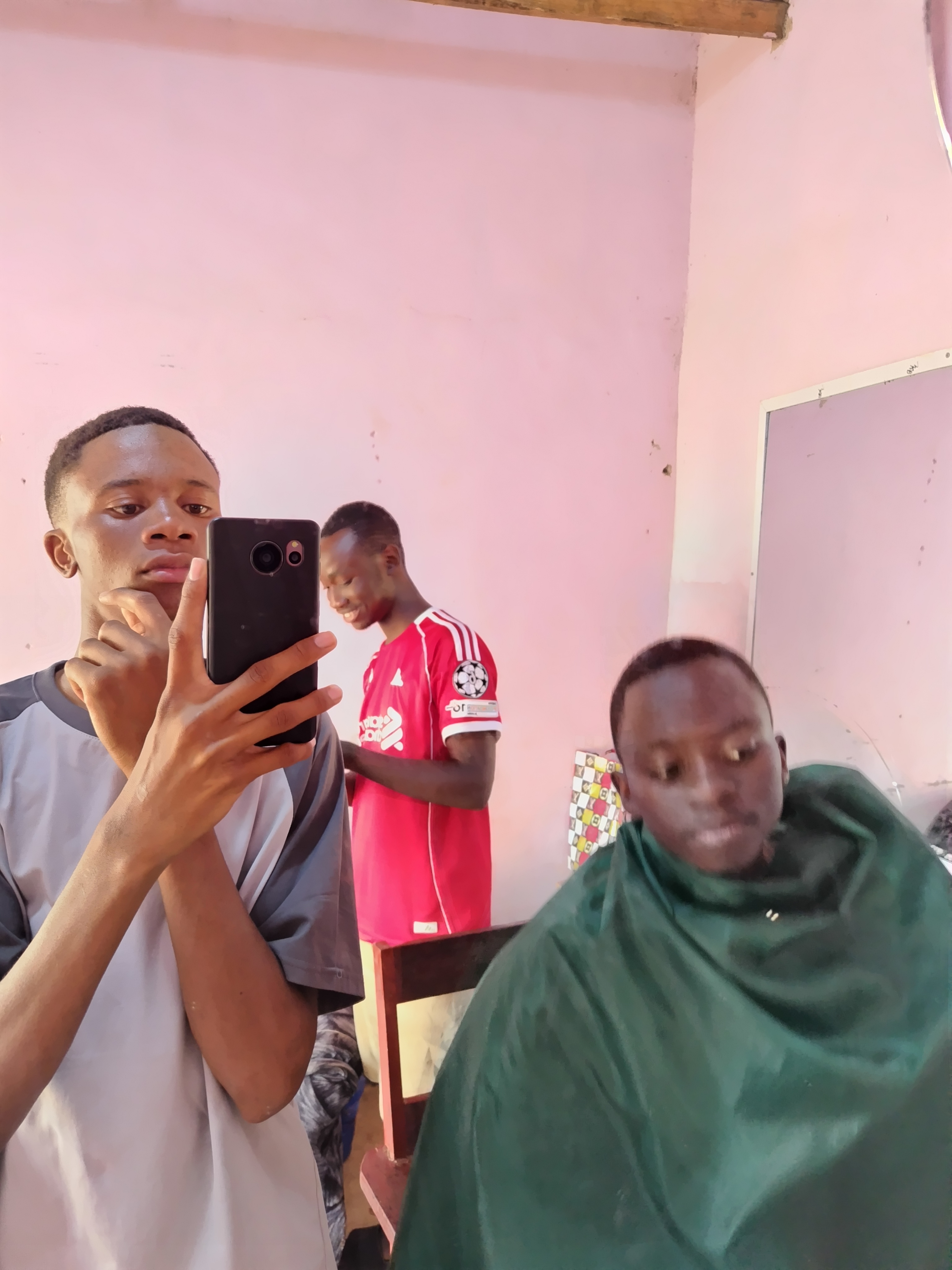 Professional barber haircut