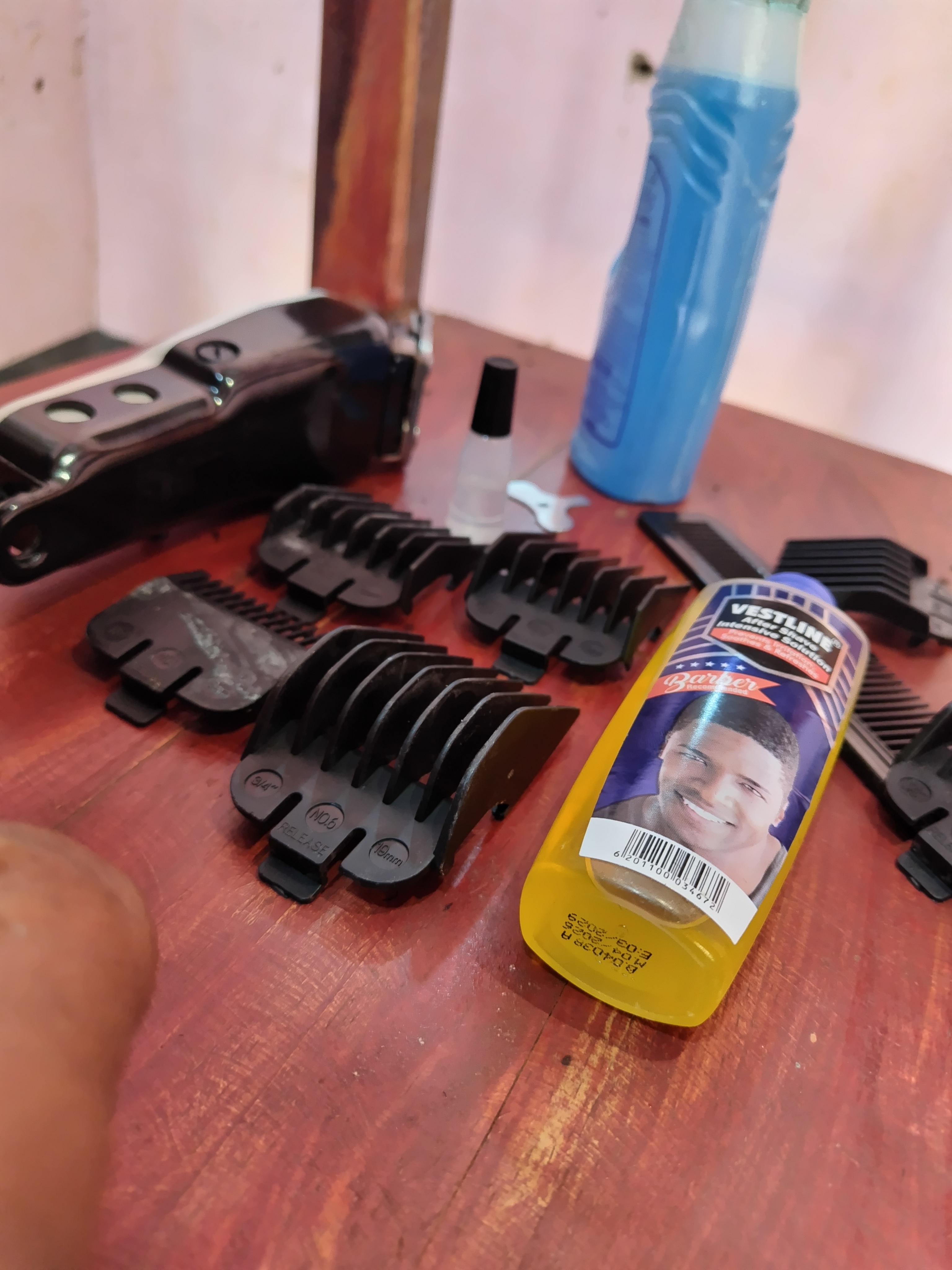 Inside Mudieh & Barbers in Kagongwa